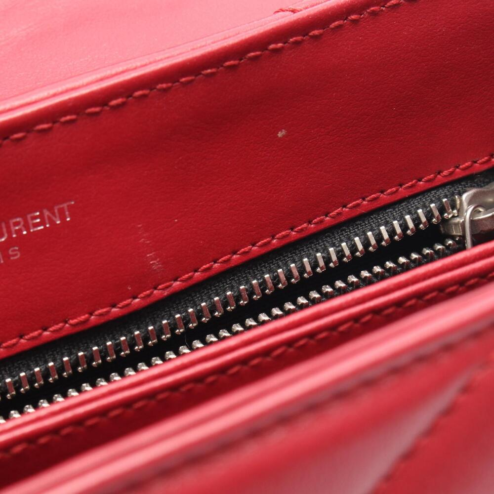 Saint Laurent Paris LOULOU TOY Shoulder Bag Leather Red - Picture 8 of 8